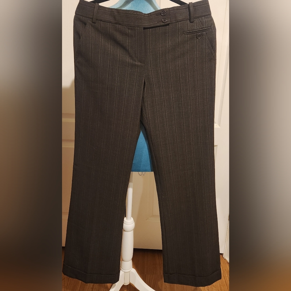 BCBGMaxAzria Black Pinstripe Trousers Size 8
